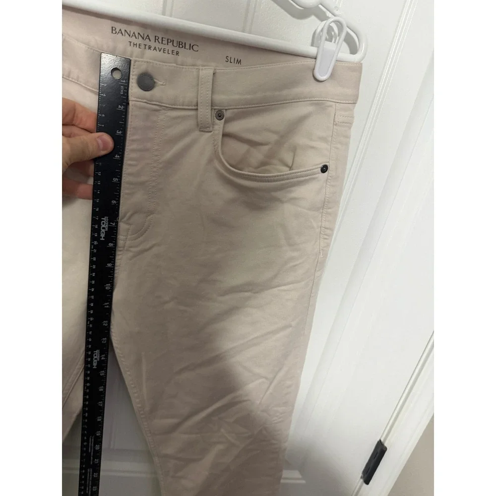 Banana Republic Pants Mens 34x32 Traveler Slim Khaki Chino 5-Pocket EUC